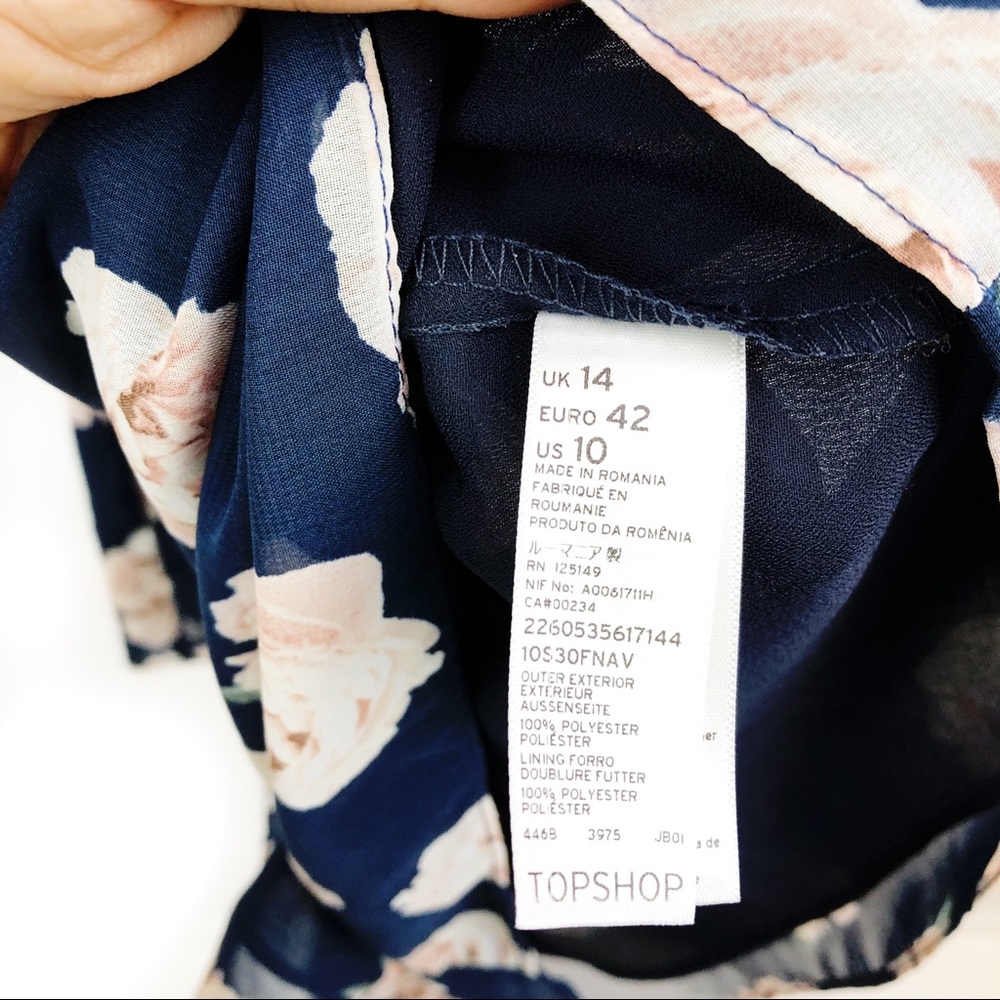Topshop floral frill playsuit ruffle romper - Picture 8 of 8